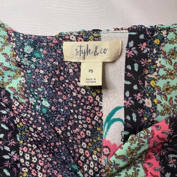 Style & Co. Multi Color Floral Maxi Dress Size Petite‎ Small - Picture 5 of 7